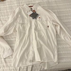 Simms white mens dress shirt